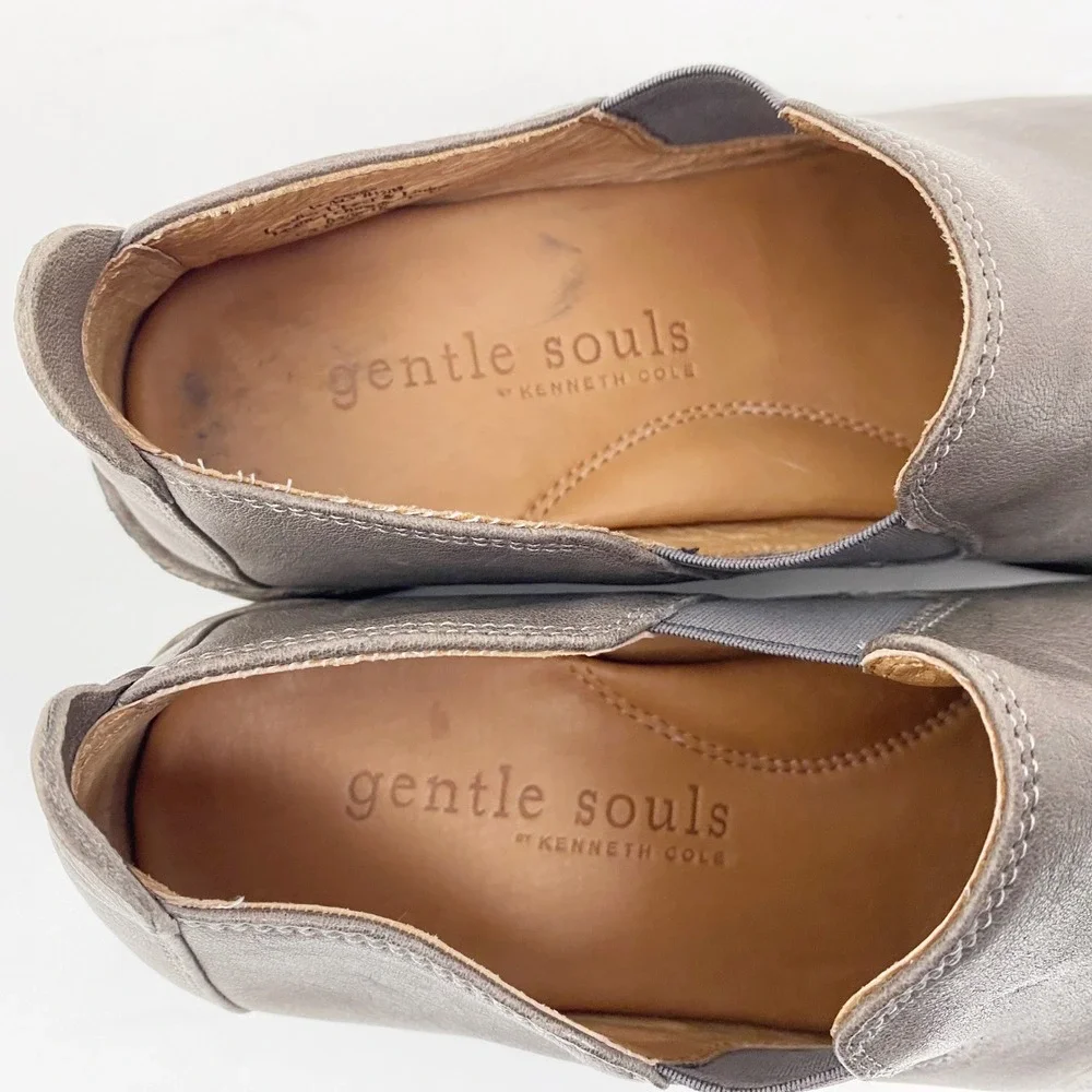Gentle Souls Essex Leather Slip On Loafer Shoes Shootie Womens 8.5M‎ Taupe